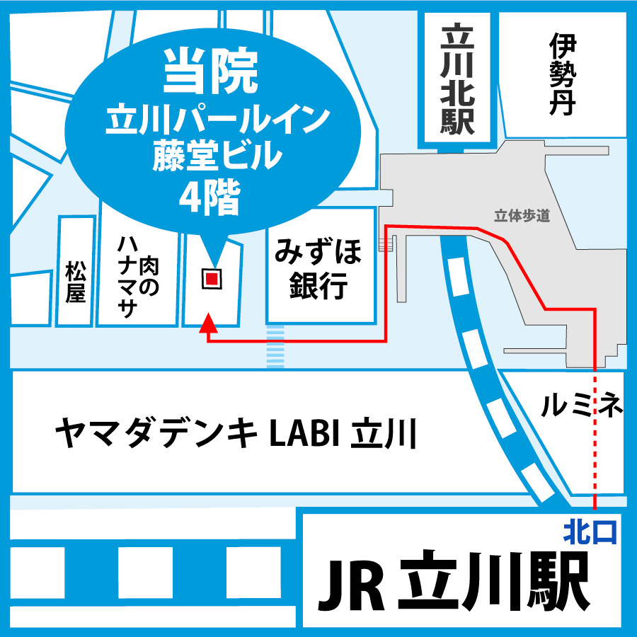 ゆうメンタルクリニック立川院の周辺地図